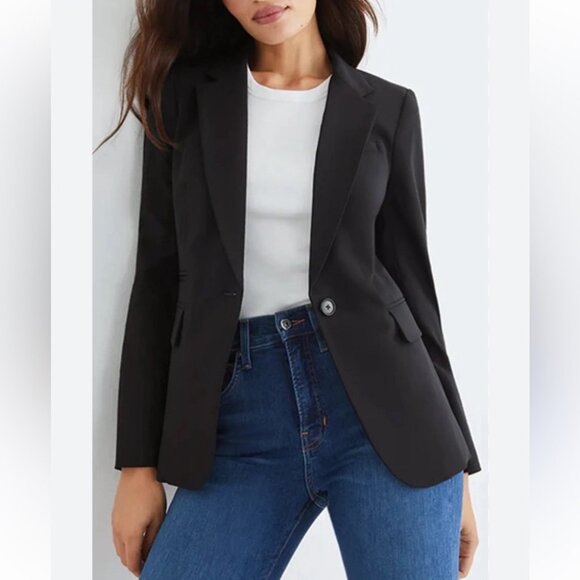 Veronica Beard Black Classic Dickey Blazer Jacket Virgin Wool - Picture 1 of 15